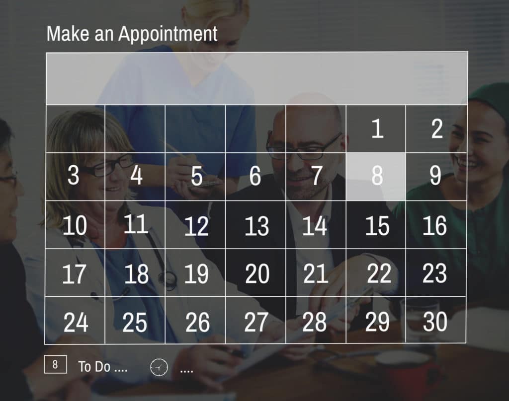 'Make an Appointment' calendar